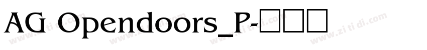 AG Opendoors_P字体转换